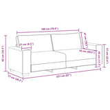 3-Seater Sofa Dark Grey 180 cm Fabric - Extra Image