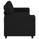 3-Seater Sofa Black 180 cm Fabric - 45-Degree Angle