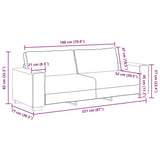 3-Seater Sofa?lack 220x77x82 cm Fabric