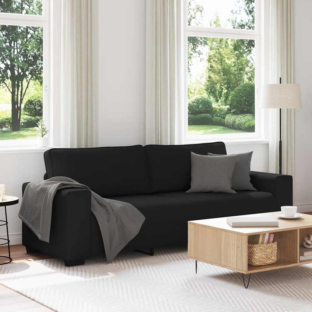 3-Seater Sofa?lack 220x77x82 cm Fabric