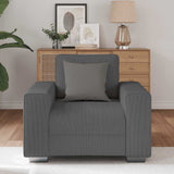 Sofa Chair Dark Grey 100x77x82 cm Corduroy Fabric