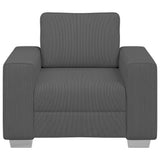 Sofa Chair Dark Grey 100x77x82 cm Corduroy Fabric