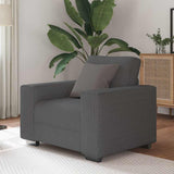 Sofa Chair Dark Grey 100x77x82 cm Corduroy Fabric