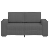 Loveseat Sofa Dark Grey 160x77x82 cm Corduroy Fabric - Top-Down View