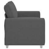 Loveseat Sofa Dark Grey 160x77x82 cm Corduroy Fabric - 45-Degree Angle