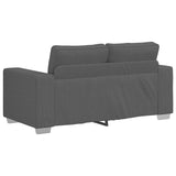 Loveseat Sofa Dark Grey 160x77x82 cm Corduroy Fabric - Rear View
