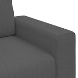 Loveseat Sofa Dark Grey 160x77x82 cm Corduroy Fabric - Close-Up Angle