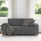 Loveseat Sofa Dark Grey 180x77x82 cm Corduroy Fabric - Side View