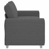 Loveseat Sofa Dark Grey 180x77x82 cm Corduroy Fabric - 45-Degree Angle