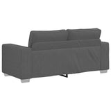 Loveseat Sofa Dark Grey 180x77x82 cm Corduroy Fabric - Rear View