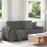 Loveseat Sofa Dark Grey 180x77x82 cm Corduroy Fabric