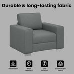 Sofa Chair Dark Grey 100 cm Fabric