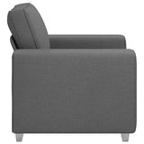 Sofa Chair Dark Grey 100 cm Fabric - 45-Degree Angle