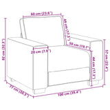 Sofa Chair Dark Grey 100 cm Fabric - Extra Image