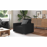 Sofa Chair Black 100 cm Fabric - Extra Image