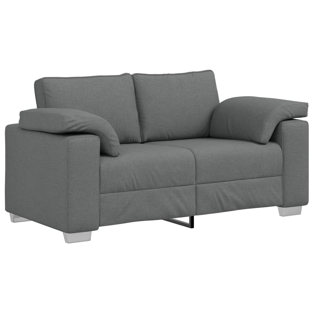 Loveseat Sofa Dark Grey 160 cm Fabric