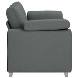 Loveseat Sofa Dark Grey 160 cm Fabric - 45-Degree Angle
