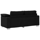 Loveseat Sofa Black 180 cm Fabric - Top-Down View