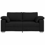 Loveseat Sofa Black 180 cm Fabric - 45-Degree Angle