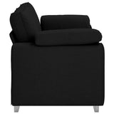 Loveseat Sofa Black 180 cm Fabric - Rear View