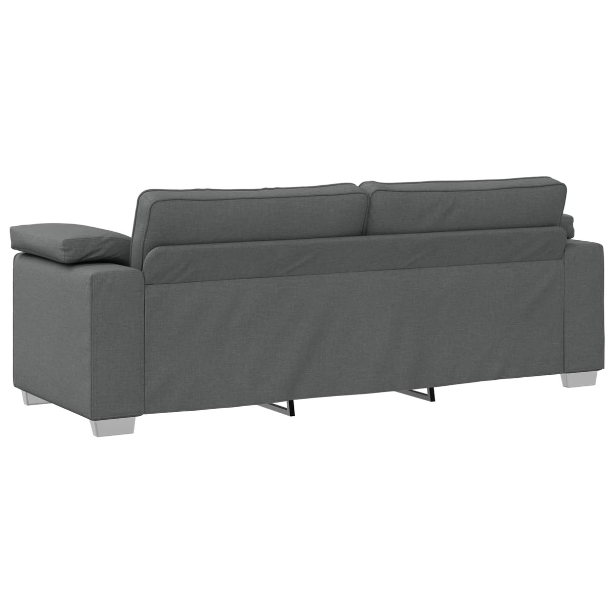 3-Seater Sofa Dark Grey 220 cm Fabric