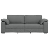 3-Seater Sofa Dark Grey 220 cm Fabric - Top-Down View
