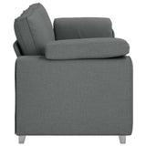 3-Seater Sofa Dark Grey 220 cm Fabric