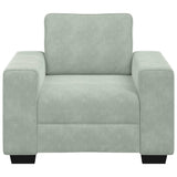 Sofa Chair Light Grey 100x77x82 cm Velvet - Top-Down View