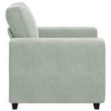 Sofa Chair Light Grey 100x77x82 cm Velvet - 45-Degree Angle