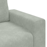 Sofa Chair Light Grey 100x77x82 cm Velvet - Close-Up Angle