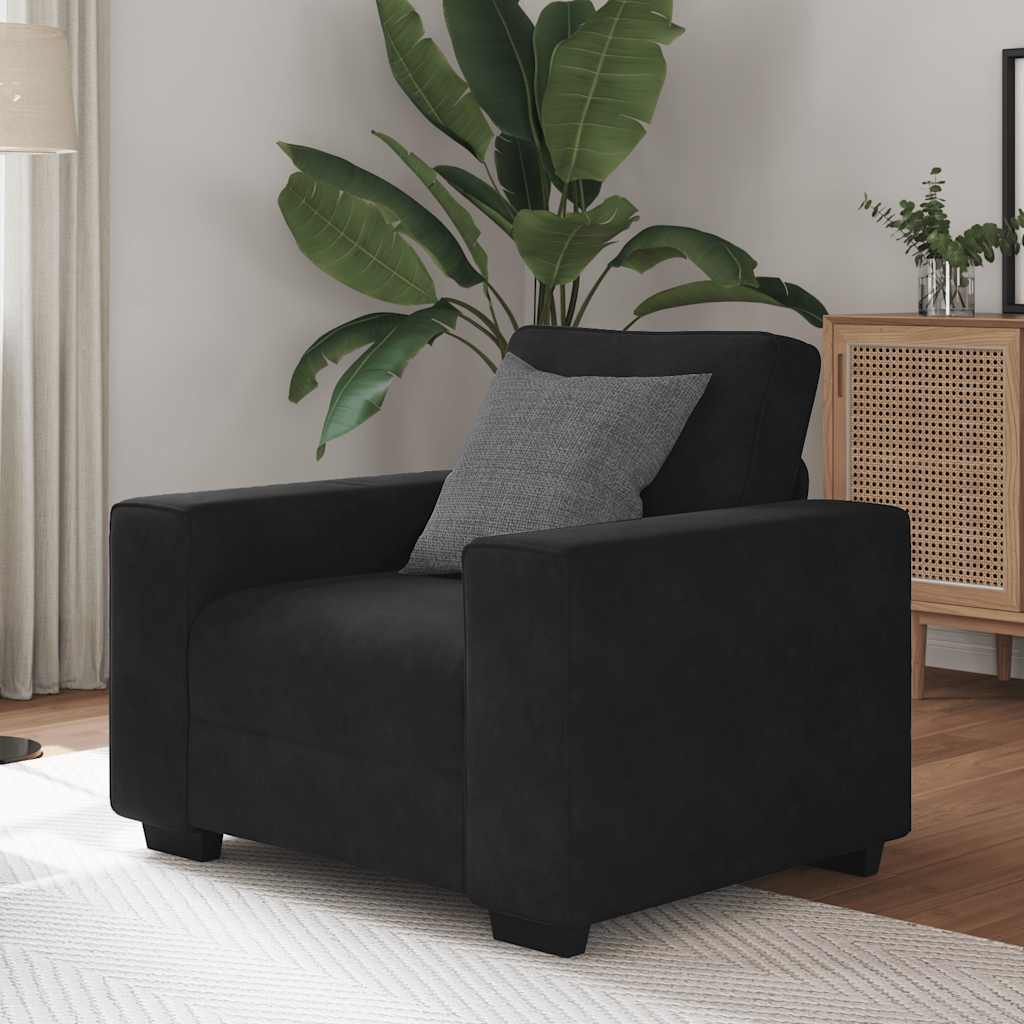 Sofa Chair Black 100x77x82 cm Velvet