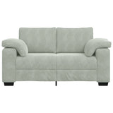 Loveseat Sofa Light Grey 160x77x82 cm Velvet