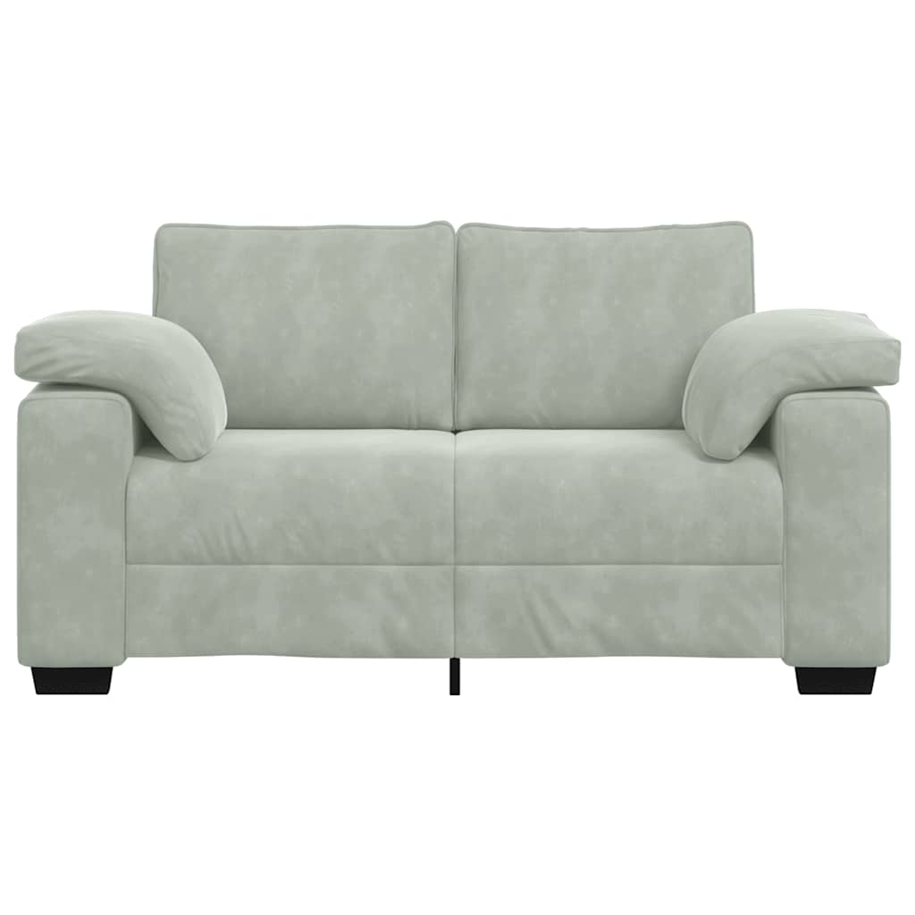 Loveseat Sofa Light Grey 160x77x82 cm Velvet