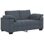 Loveseat Sofa Dark Grey 160x77x82 cm Velvet