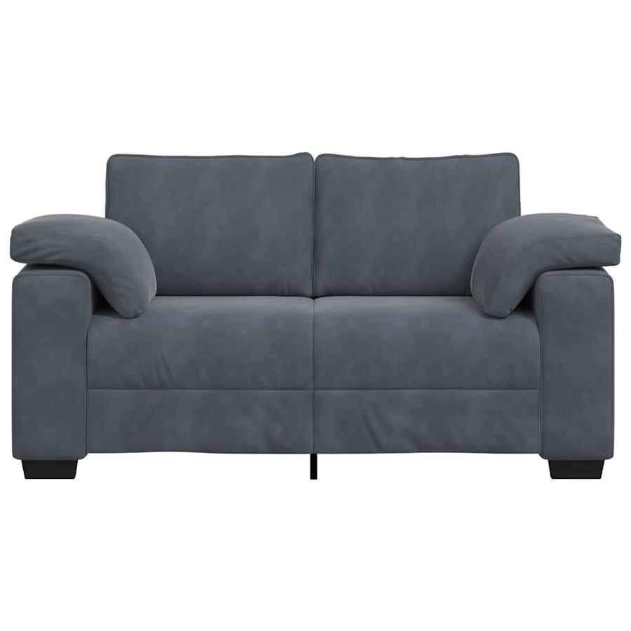 Loveseat Sofa Dark Grey 160x77x82 cm Velvet