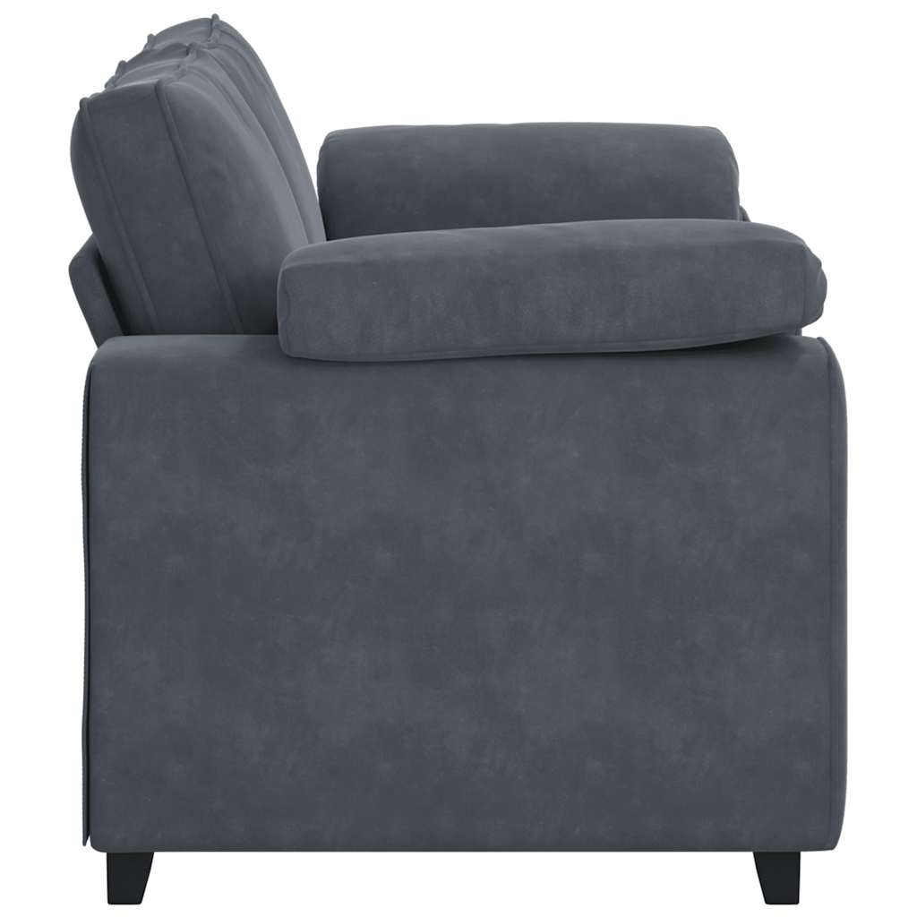 Loveseat Sofa Dark Grey 160x77x82 cm Velvet