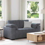 Loveseat Sofa Dark Grey 160x77x82 cm Velvet