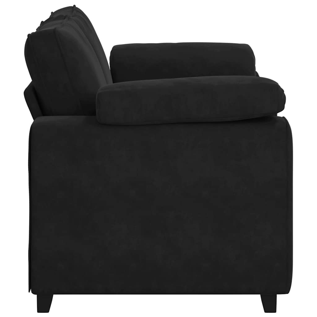 Loveseat Sofa Black 160x77x82 cm Velvet