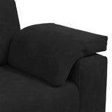 Loveseat Sofa Black 160x77x82 cm Velvet - Close-Up Angle