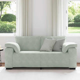 Loveseat Sofa Light Grey 180x77x82 cm Velvet - Side View
