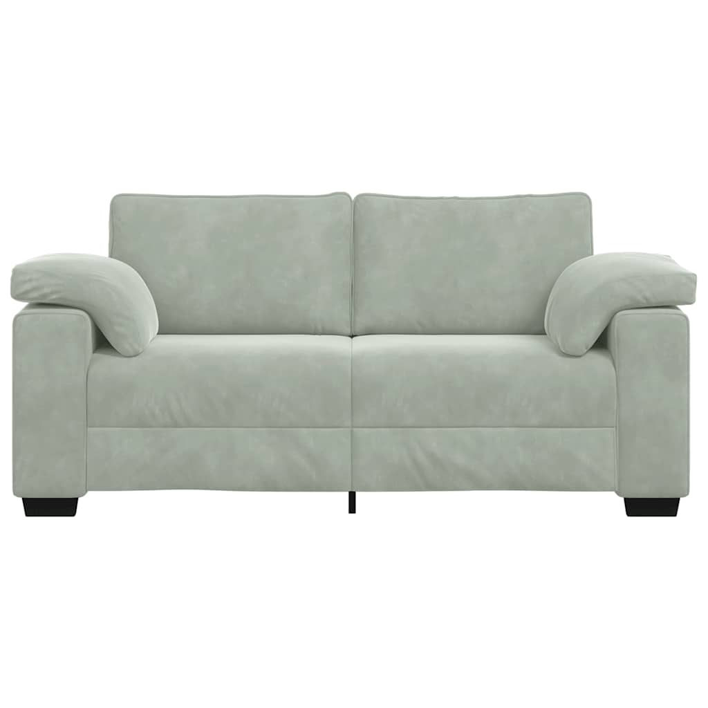 Loveseat Sofa Light Grey 180x77x82 cm Velvet