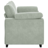 Loveseat Sofa Light Grey 180x77x82 cm Velvet - 45-Degree Angle