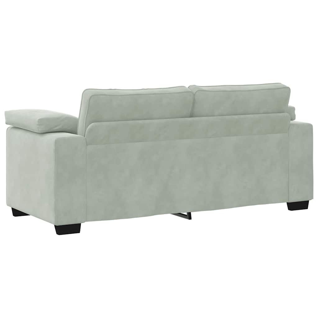Loveseat Sofa Light Grey 180x77x82 cm Velvet
