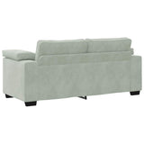 Loveseat Sofa Light Grey 180x77x82 cm Velvet - Rear View