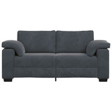 Loveseat Sofa Dark Grey 180x77x82 cm Velvet - Top-Down View
