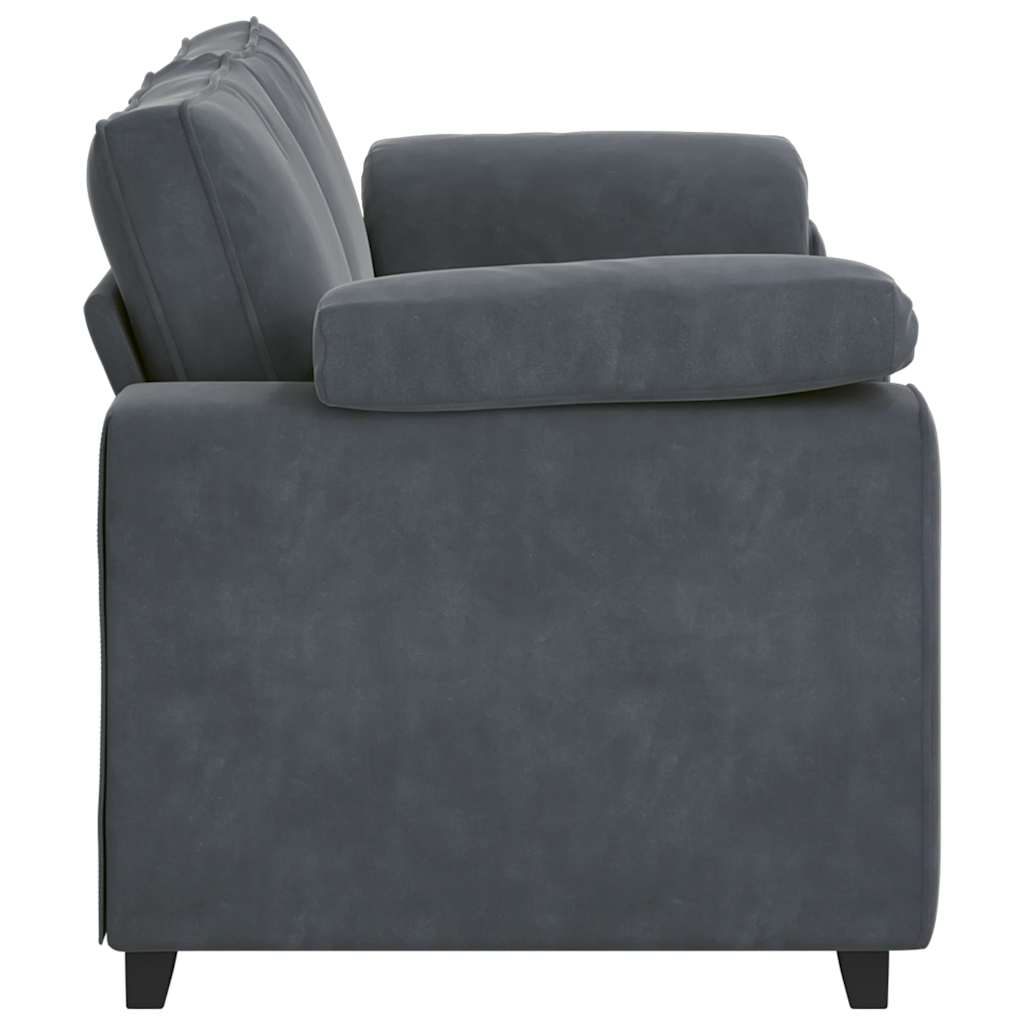 Loveseat Sofa Dark Grey 180x77x82 cm Velvet