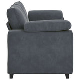 Loveseat Sofa Dark Grey 180x77x82 cm Velvet - 45-Degree Angle