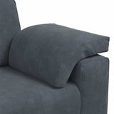 Loveseat Sofa Dark Grey 180x77x82 cm Velvet - Close-Up Angle
