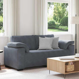 Loveseat Sofa Dark Grey 180x77x82 cm Velvet