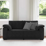 Loveseat Sofa Black 180x77x82 cm Velvet - Side View